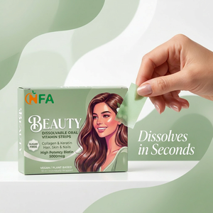 Tiras de Vitaminas Orales Disolubles Personalizadas con Biotina y Colágeno, Favorecen el Crecimiento del Cabello, Uñas y Piel, Suplemento Vitamínico Compuesto - Product Image 3