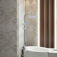 Ensemble de douche mural multifonctionnel en acier inoxydable avec affichage numérique, lumière ambiante, jets de massage effet pluie et cascade pour hôtel