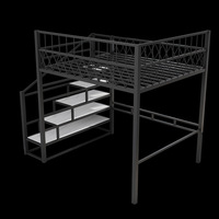 Platzsparendes Multifunktionales Metall-Hochbett mit Schreibtisch unter dem Bett, Robuster Eisenrahmen Etagenbett