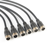 Fiche aviation droite GX12 2-7Pin non blindé-1M PVC/PUR Câble moulé Connecteur mâle/femelle