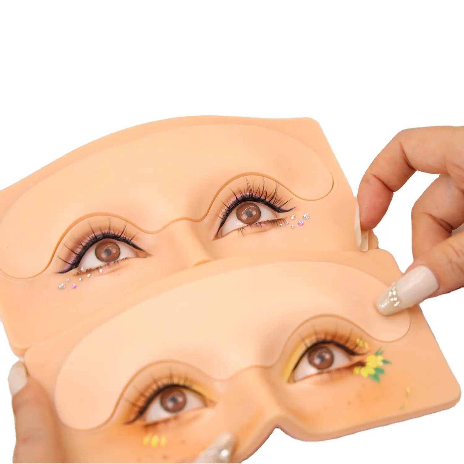 3D plus récent tatouage pratique visage conseil détachable remplacé Premium artificiel Silicone peau Pad pour PMU sourcil maquillage modèle masque