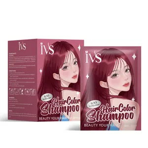 Private Label Wholesale Burgundy Semi-Permanent Henna 30ml * 10 Sachets Hair Dye Hair Color Shampoo