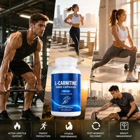 Complément Alimentaire Quotidien pour Adultes : Capsules de L-Carnitine à Marque Blanche, Prêtes pour la Vente en Gros