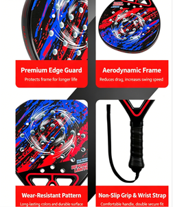 Racchetta da Padel Portatile Leggera con Telaio in Carbonio per Divertimento in Famiglia e con Colleghi - Product Image 4