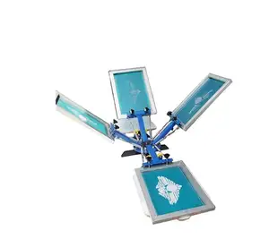 T-shirt screen printing machine 4 Color 2 Station Silk Screen Printing Machine