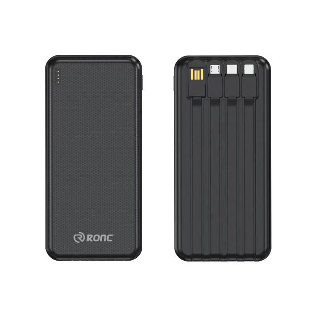 Hot Selling Para Portatil Telephone Power Banks 10000mah Build in Cables Portable Charger Power Bank