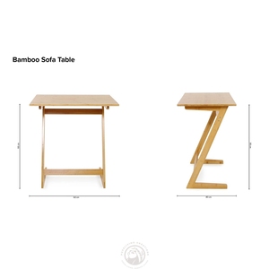 Bamboo <strong>Sofa</strong> <strong>Table</strong> <strong>Over</strong> Couch Side <strong>Table</strong> Space Saving Laptop <strong>Table</strong> Utility Style Bamboo Side Desk for Living Room - Product Image 5