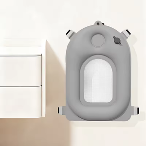 Matelas de bain flottant ergonomique en maille pour bébés, séchage rapide, support de douche pour nourrissons avec boucles de <span class=keywords><strong>fixation</strong></span> sécurisées - Product Image 5