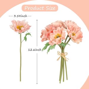 Ramos de Amapolas Artificiales de PU de 5 Tallos Atados a Mano al por Mayor, Amapolas de Maíz Artificiales para Ramos de Boda y Accesorios de Fotografía - Product Image 3