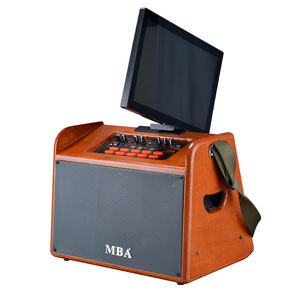 Karaoke altavoz de madera al aire libre video de música altavoces con pantalla táctil LCD/<span class=keywords><strong>Youtube</strong></span> juega directamente/Wifi altavoz del teléfono móvil - Product Image 2