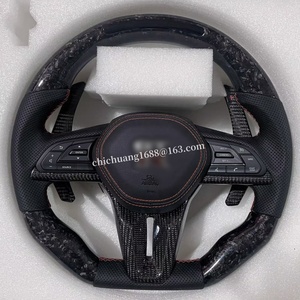 Volant sport en fibre de carbone 3k personnalisé pour Nissan GTR R35 <span class=keywords><strong>R36</strong></span> 2017-2022, volant sport en fibre de carbone à fond plat - Product Image 5