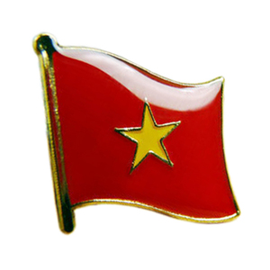 De aleación de Zinc pintado a granel de la Escuela china de la india bi bandera Pines de solapa - Product Image 3