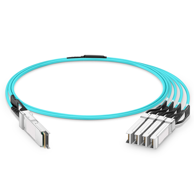 Ethernet Active Optical Breakout Cable 100G QSFP 28 to 4x25G SFP28 AOC Om3 Cable for Mellanox Switch 20M