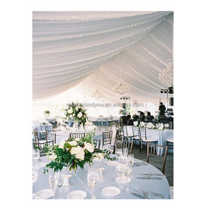 Tissu ondulé blanc pour décoration de toit de tente de mariage extérieure, draperies de tente, <span class=keywords><strong>rideaux</strong></span> pour événements et fêtes - Product Image 4