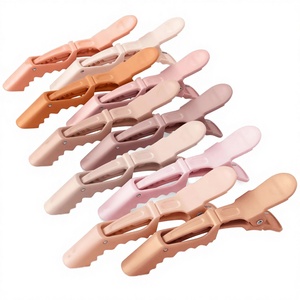 Vente d'usine – Pinces à cheveux multicolores en plastique, anti-chaleur, durables, type alligator, pour salon de coiffure, avec logo personnalisé - Product Image 3