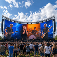 Écran LED de location 7680Hz P2.9 pour scène extérieure, IP65, avec cabinet en aluminium léger, animation 4K, pour festivals de musique, concerts et événements (fond de scène)