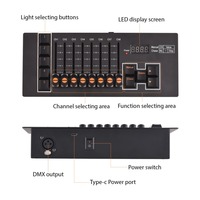 Console de contrôle d'éclairage de scène DMX 512 avec mémoire de mise hors tension, type-C rechargeable, contrôleur d'éclairage DMX 40 canaux