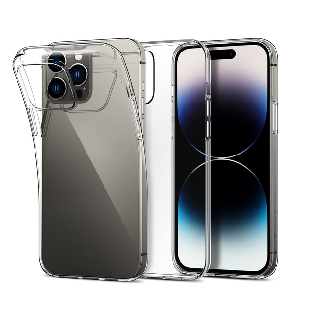 Shockproof Bumper Transparent Phone Case for iPhone 14 Pro Max 13Pro 14 15 16 Plus 17 18 Pro Max Soft Clear TPU Back Cover