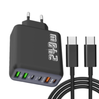 Chargeur mural USB-C 240W avec prise EU US UK, charge rapide QC3.0 PD, chargeur rapide pour téléphone portable, adaptateur secteur USB-C 240W