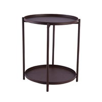 Table d'appoint industrielle en fer résistant à la rouille, écologique, durable, compacte, table basse/table d'appoint, meubles de salon