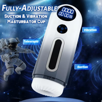 Masturbateur masculin à poussée automatique avec manchon vibrant 3D, Godet de masturbation pour hommes, Jouet sexuel pour hommes