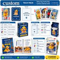 Jeu de cartes personnalisé pour chiens, jeu de cartes pour soirée en famille avec cadeau pour animaux de compagnie