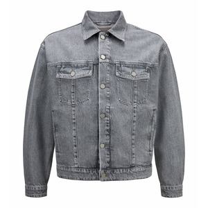Chaquetas de Mezclilla para Hombre a Precio Económico al por Mayor, Cuello Alto, Logotipo Frontal, Ropa de Invierno, Diseño Personalizable - Product Image 1