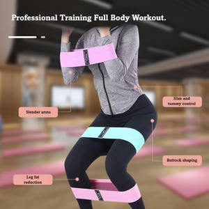 Fascia da palestra antiscivolo in tessuto di poliestere ad alta elasticità popolare fascia di resistenza all'anca - Product Image 5