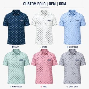 Polo de Golf Personalizado Premium para Hombre, Color Azul Marino, con Tecnología de Absorción de Humedad, Marca Privada, Ropa Corporativa OEM - Product Image 2