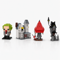 Blocs de construction MOC d'horreur gothique d'Halloween, ensemble de briques pour maison hantée effrayante et figurines sinistres, décoration intérieure, cadeau de collection