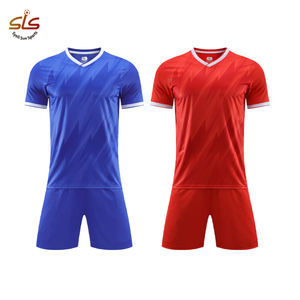 Hochwertiges Polyester-Fußball-Kit Atmungsaktive Fußball trainings geräte Kunden spezifischer Druck Futbol Camisetas Camisetas De Futbol - Product Image 1