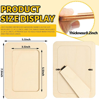 Bitmemiş Doğal Ahşap Fotoğraf Çerçevesi Boş DIY El İşi Resim Çerçevesi Çocuklar İçin Boyama Sanatı Dekorasyonu