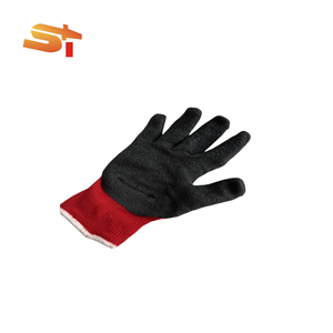 Guantes de Seguridad SIKE con Goma Impermeable, Resistentes al Aceite y Antideslizantes, Guantes de Látex Rojo Arrugado - Product Image 3