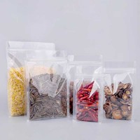 Refermable Doypack Transparent En Plastique Stand Up 8 Côté Quad Joint Fond Plat Gousset Boîte Pochette Sac À Fermeture Éclair