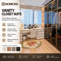 Dressing moderne de luxe avec système de rangement pleine hauteur et service de conception personnalisée pour projets résidentiels