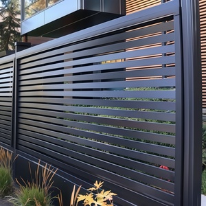 Paneles de Cerca de Aluminio, Pantalla de Privacidad, Cerca de Aluminio Moderna, Fácil de Instalar, Puerta de Entrada, Rejilla de Seguridad Residencial - Product Image 3