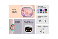 AuraBuds Custom X6 Écouteurs sans fil avec écran tactile TFT de 2,1 pouces, traducteur vocal IA, écouteurs multilingues