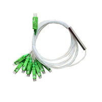 ZISA 1x8 Mini-Module PLC Optical Beam Splitter Single Mode with SC Connector Mini APC Codino Fiber Optic Equipment