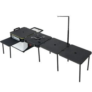 Tables pliantes de cuisine de camp en plein air portables avec cuisinière à <span class=keywords><strong>gaz</strong></span> <span class=keywords><strong>camion</strong></span> remorque cuisine mobile - Product Image 1