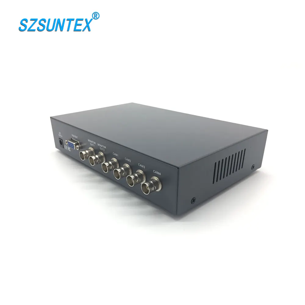 Szsuntex 4ch Dvr Video Quad Splitter Monitoring Quad Scherm Splitter Video Splitters Luchtvaart Plug 4 Kanaal