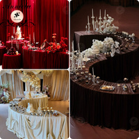 Table de présentation de desserts ANNIELU en métal creux en forme de S, robuste et modulaire, pour mariage, fête, banquet, décoration