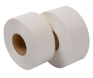 Rollo de papel higiénico Jumbo de tacto suave blanco virgen profesional de 1 capa para uso en baño o Hotel - Product Image 2