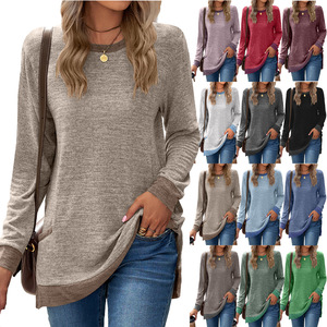 Женская хлопковая футболка с длинными рукавами - Product Image 1