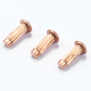 Lot de 10 rivets pleins en cuivre à tête ronde moletée pour étiquettes, plaques signalétiques et marques M2 M2.5 M3 M4 GB827 - Product Image 2