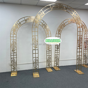 Cadre de mariage personnalisable <span class=keywords><strong>en</strong></span> acier inoxydable, accessoire de scène, toile de fond, <span class=keywords><strong>arche</strong></span> <span class=keywords><strong>en</strong></span> <span class=keywords><strong>fer</strong></span> <span class=keywords><strong>forgé</strong></span>, support à fleurs, support à roses ajouré, décoration - Product Image 2