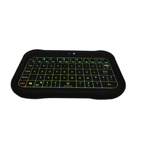Keyboard nirkabel T18 bluetooth 2.4GHz, keyboard nirkabel Mini layar sentuh penuh plug and play portabel