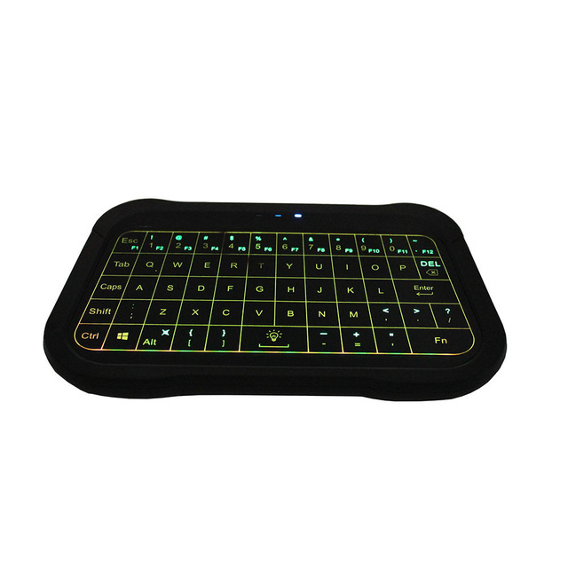 Factory 2.4GHz bluetooth RGB Backlight T18 Mini Wireless Keyboard Full Touch Screen Plug and Play Portable Keyboards