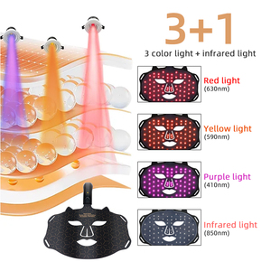 Máscara de terapia de luz roja infrarroja de silicona inalámbrica Flexible 7 colores <span class=keywords><strong>LED</strong></span> Batería incorporada para tratamiento facial EE. UU. Reino Unido Sur - Product Image 4