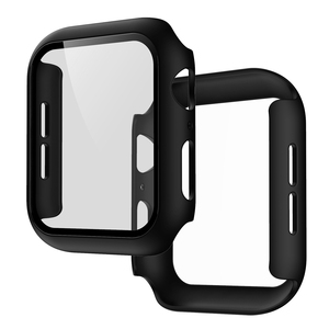 Funda de PC duro con Protector de pantalla de vidrio templado para <span class=keywords><strong>Apple</strong></span> <span class=keywords><strong>Watch</strong></span>, 7, 6, 5, 4, 3 SE, funda de parachoques resistente para iWatch 38/<span class=keywords><strong>40</strong></span>/41mm 44mm - Product Image 3
