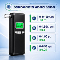 Alcoholímetro Compacto de Semiconductor, Detector de Alcohol Portátil y Recargable para Autoprueba del Conductor en Casa